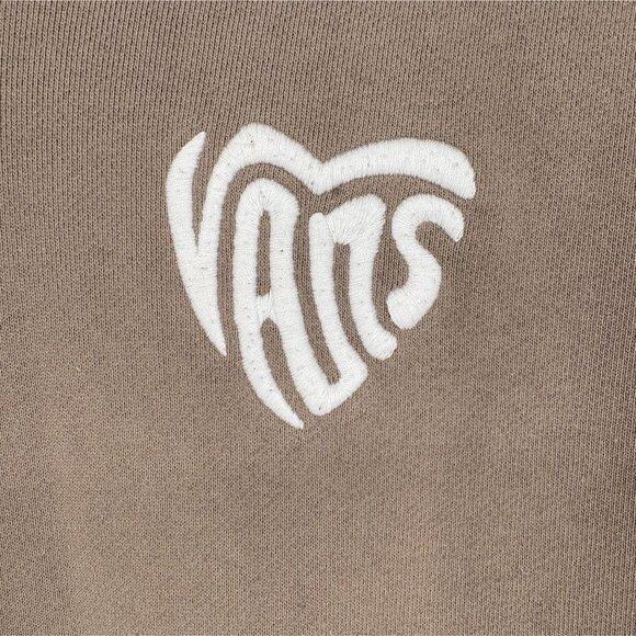 Vans Men's Heart Logo Hoodie Sweatshirt Size L Beige Skate Skater - Picture 4 of 7